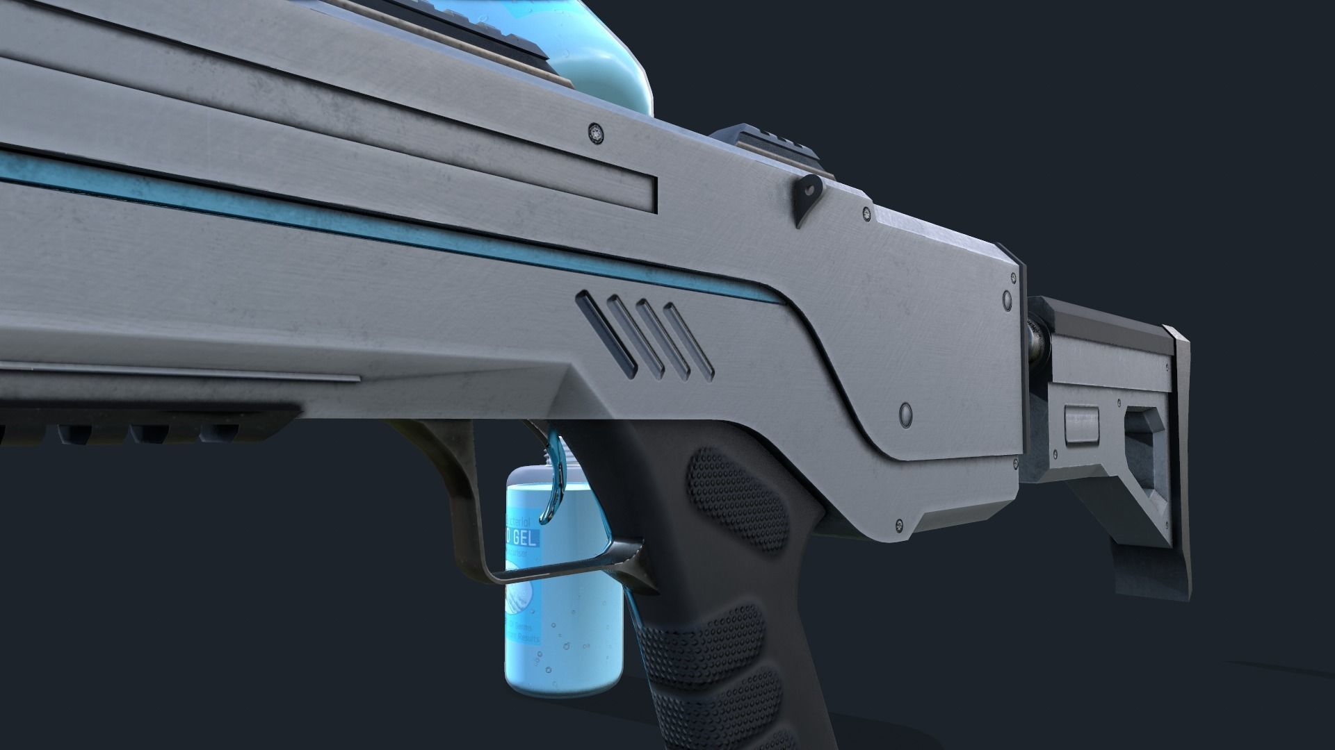 3D model Antibacterial Cleaning Rifle with Cartridges VR / AR / lowpoly CGTrader