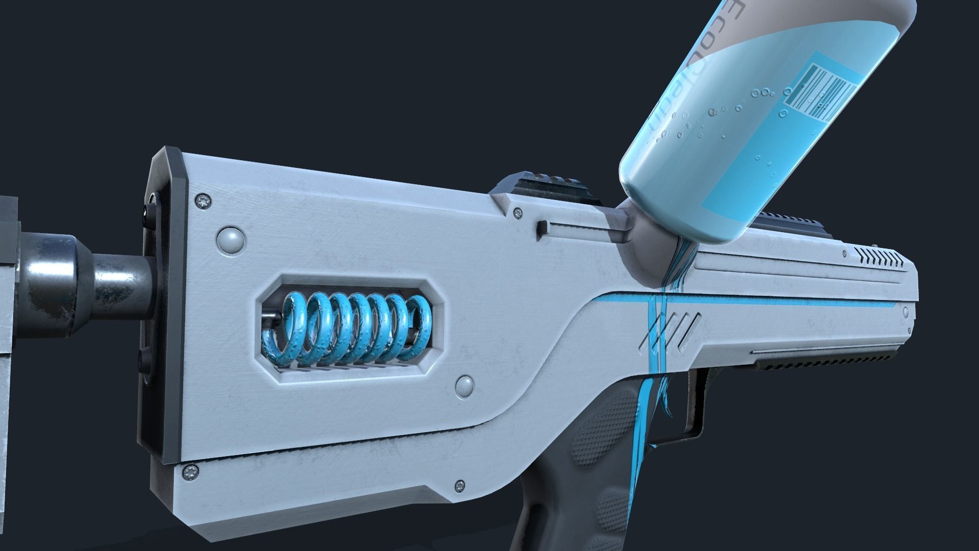 3D model Antibacterial Cleaning Rifle with Cartridges VR / AR / lowpoly CGTrader