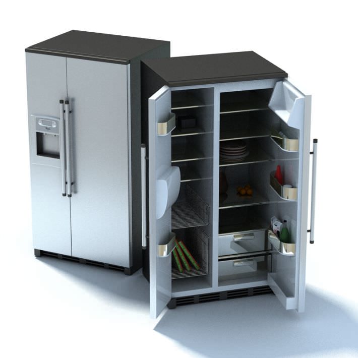 Grey Compact Refrigerator