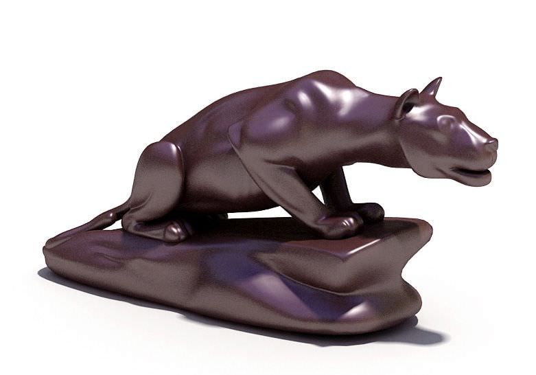 Brown Panther Sculpture