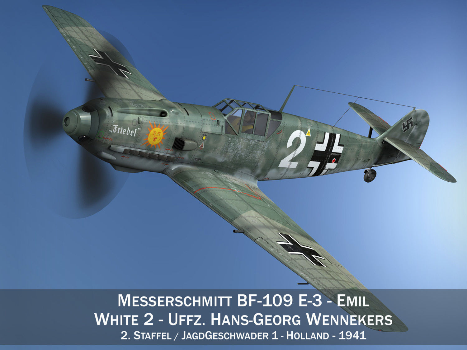 Messerschmitt - BF-109 E - White 2