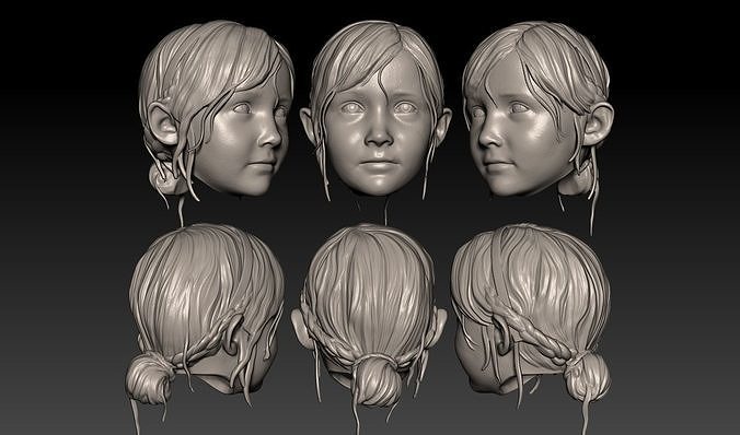 ONE6 Scale Head Sherry Birkin RE2 Remake 3D Print Model 3D Model 3D 