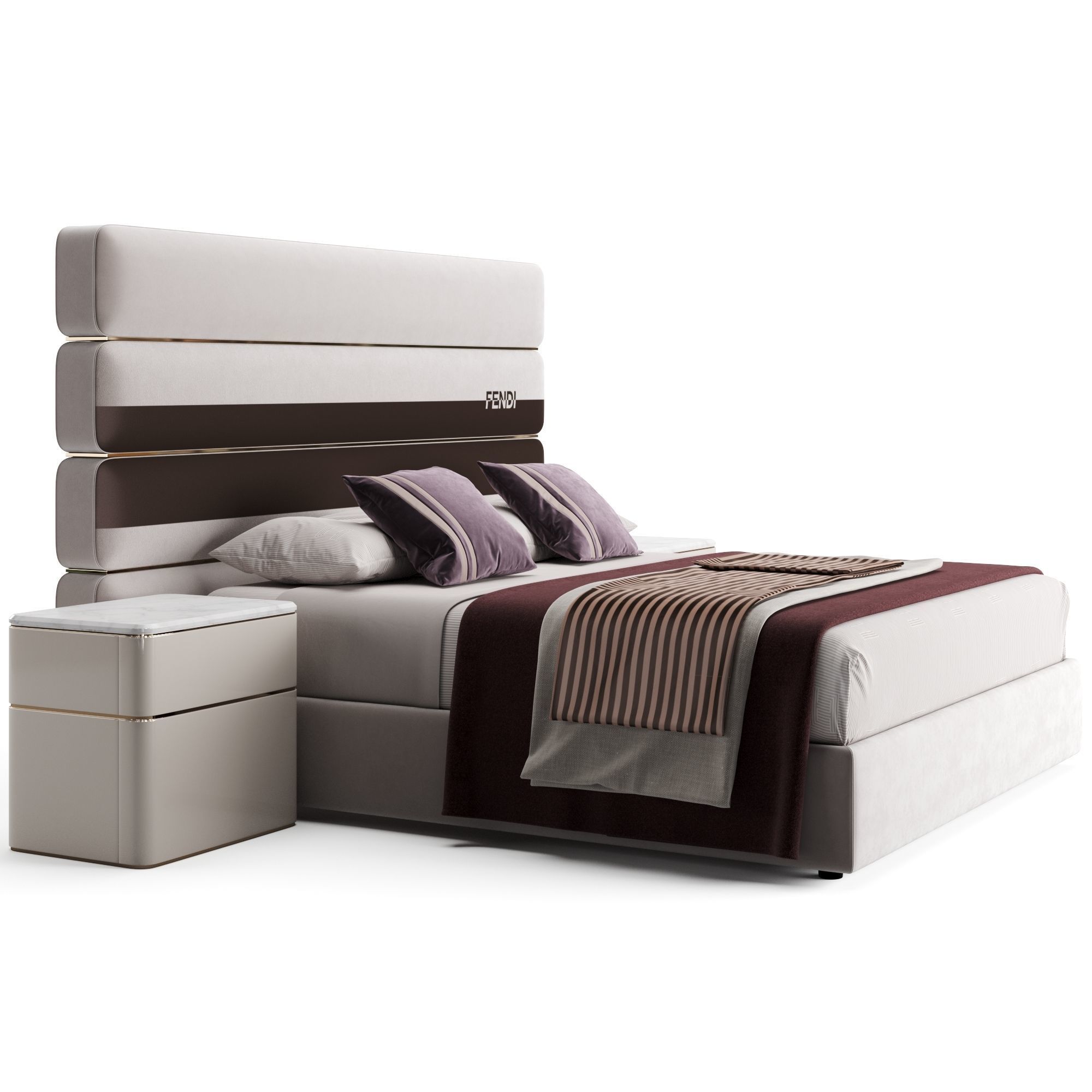 Fendi Casa Lambert Bed 3D model CGTrader
