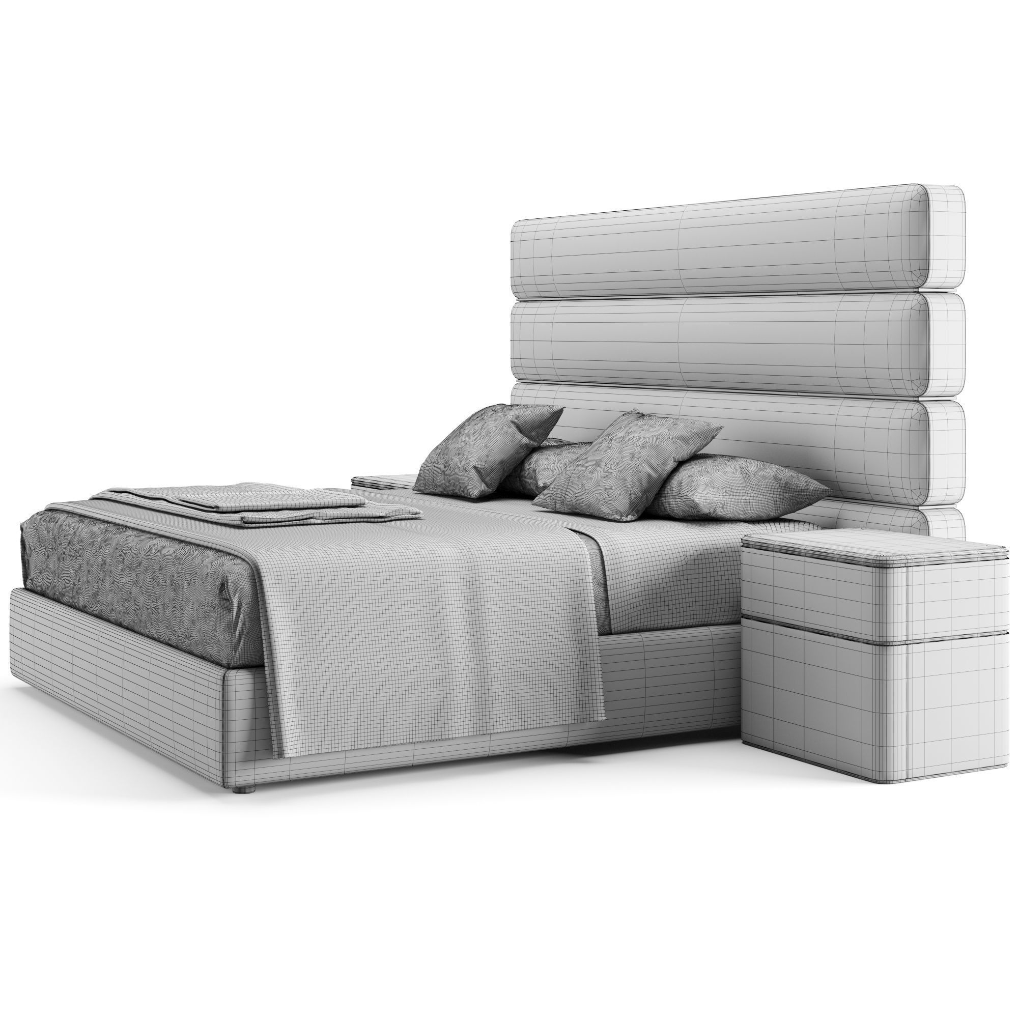 Fendi Casa Lambert Bed 3D model CGTrader