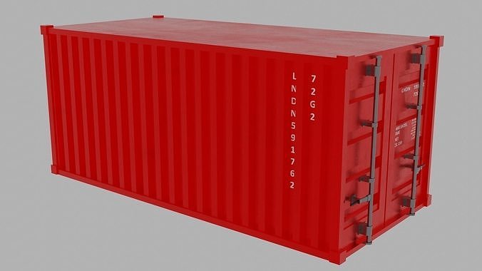 3D model PBR Low-poly Sea Container 3D Model VR / AR / low-poly | CGTrader