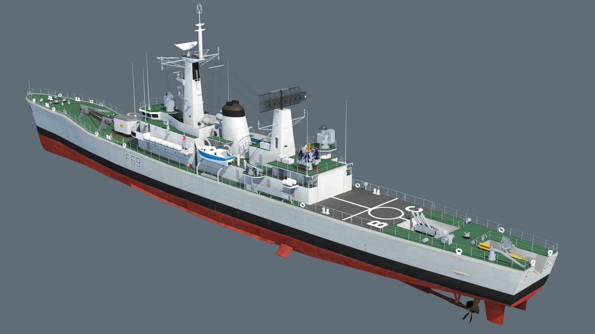 Leander class frigate 3D model | CGTrader