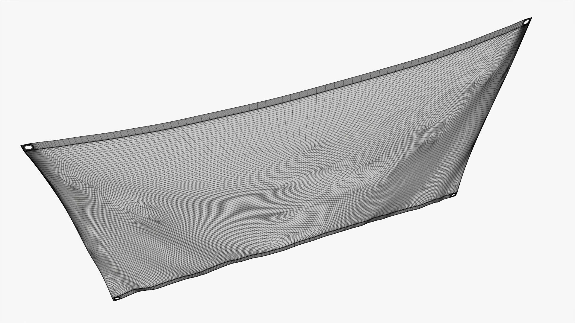 Hanging wall banner with eyelets mockup 3D model CGTrader