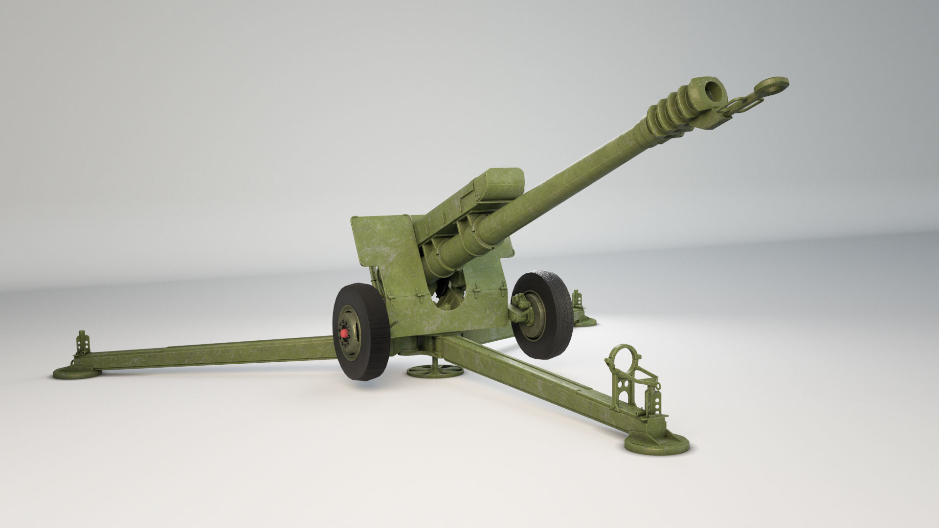 Artillery cannon 3D model CGTrader