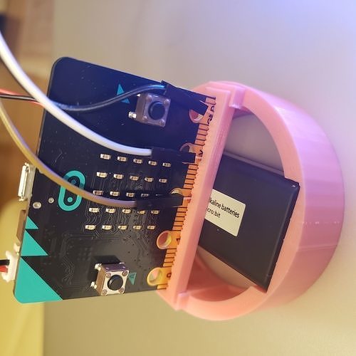 Microbit Holder and Battery Base 3D model 3D printable CGTrader