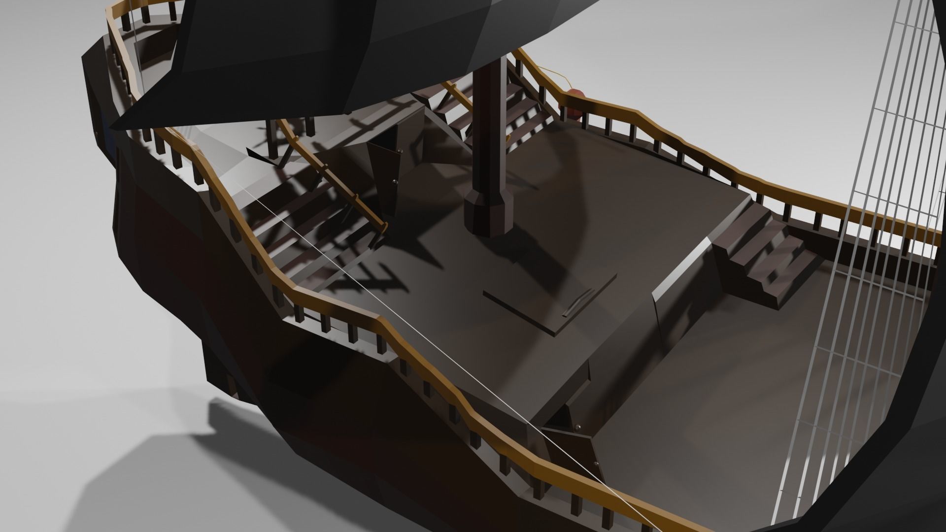 Low poly pirate ship free VR / AR / low-poly 3D model | CGTrader