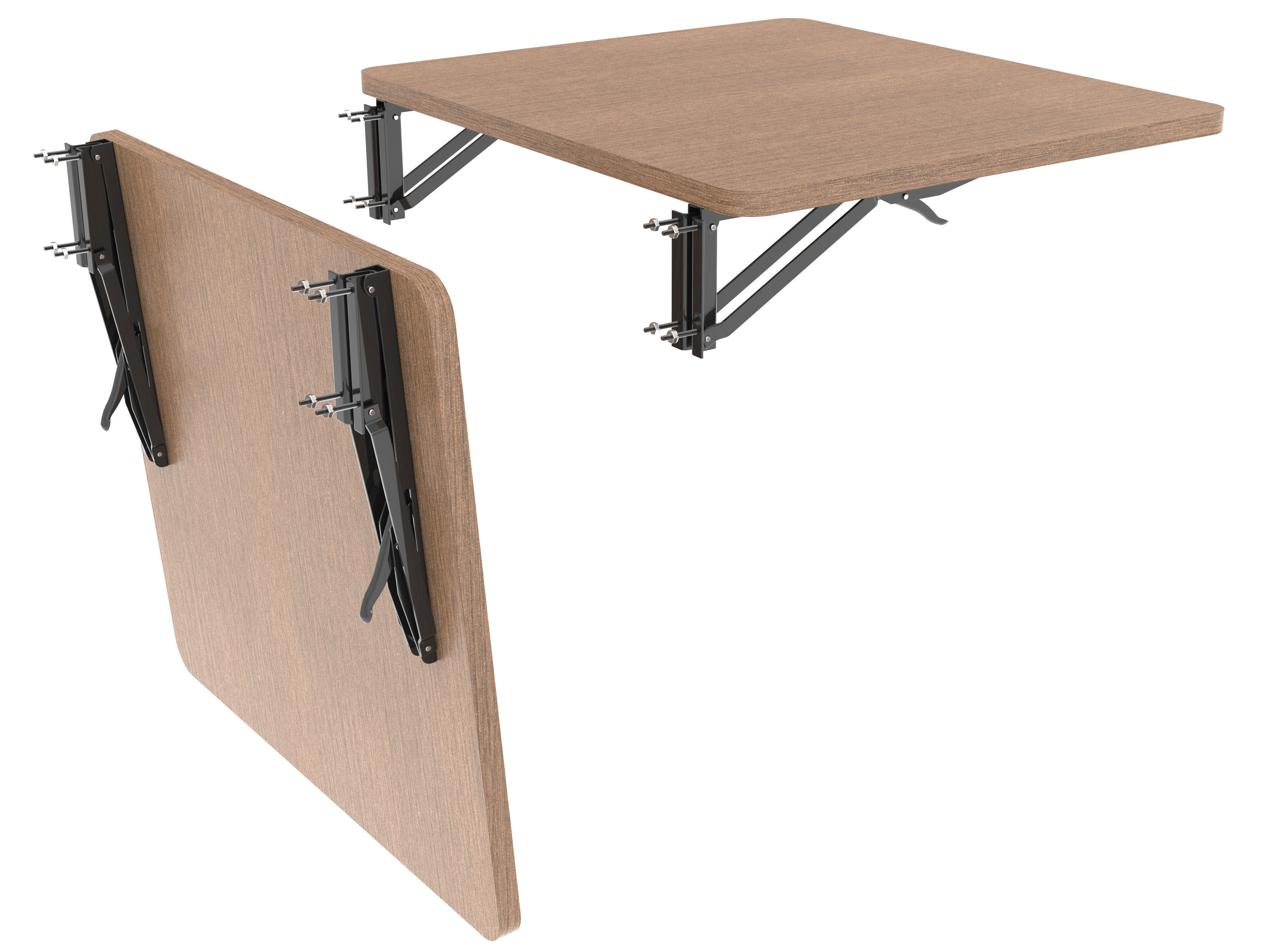 Folding Shelf Bracket Kit 3D model CGTrader