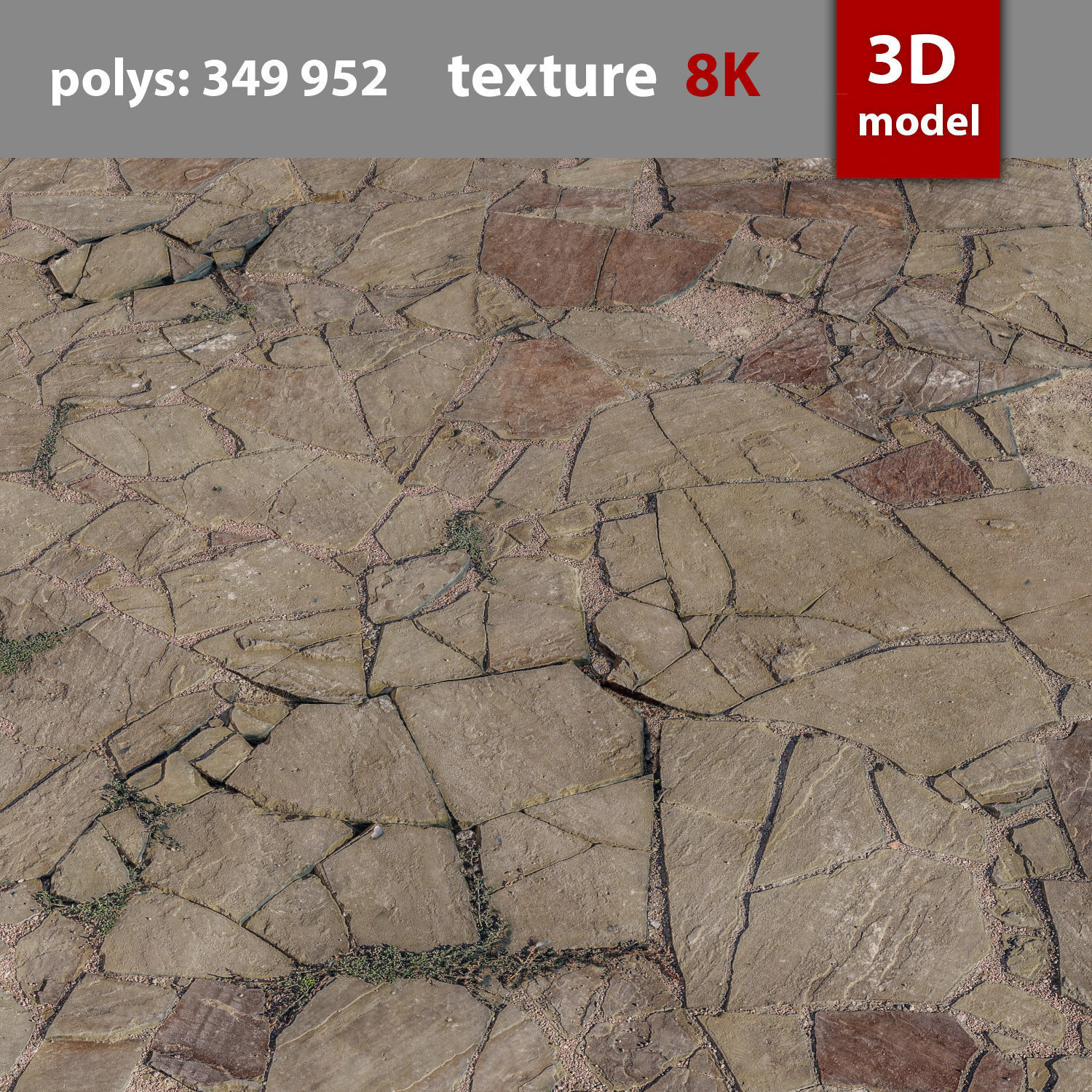 3D model 305 Paving stone VR / AR / low-poly | CGTrader