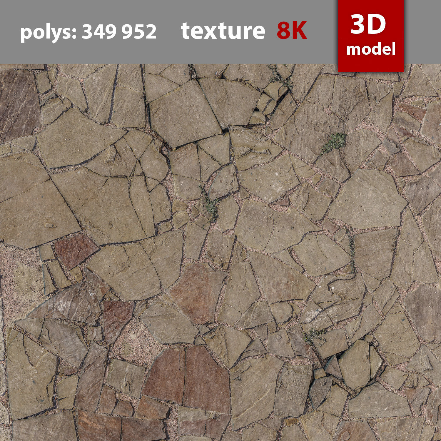 3D model 305 Paving stone VR / AR / low-poly | CGTrader