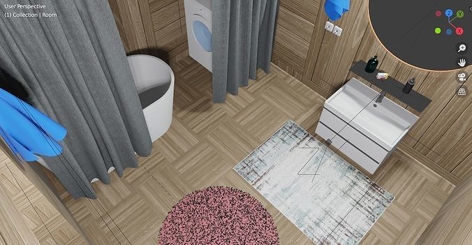 Toilet Interior Design 3D model