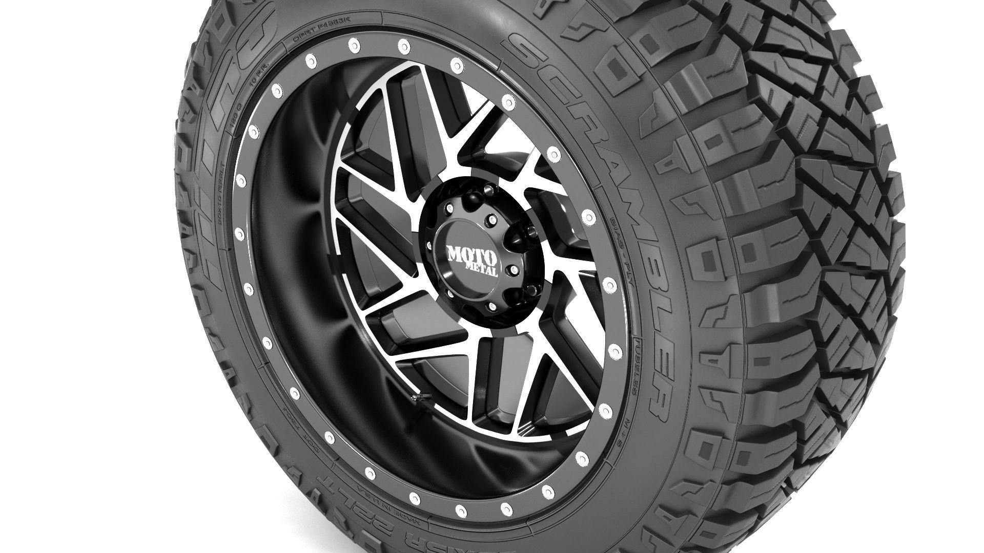 OFF ROAD WHEEL AND TIRE 13 3D model CGTrader