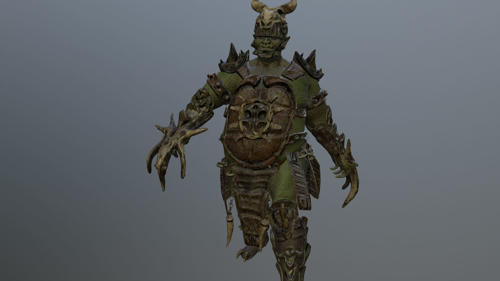 3D model Orc Fat Warrior VR / AR / low-poly rigged animated | CGTrader