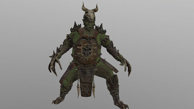 3D model Orc Fat Warrior VR / AR / low-poly rigged animated | CGTrader