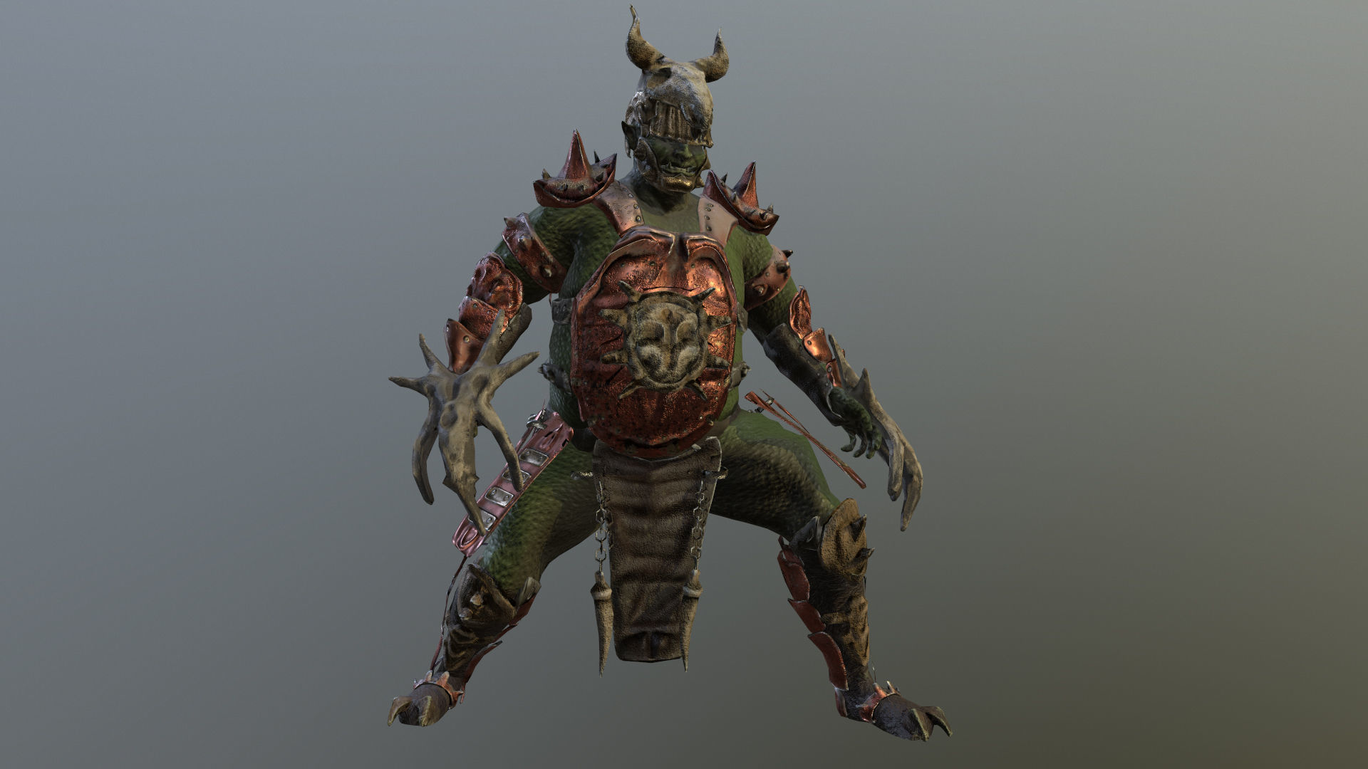 3D model Orc Fat Warrior VR / AR / low-poly | CGTrader