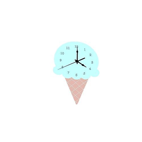 Scandinavian Ice Cream Wall Clock