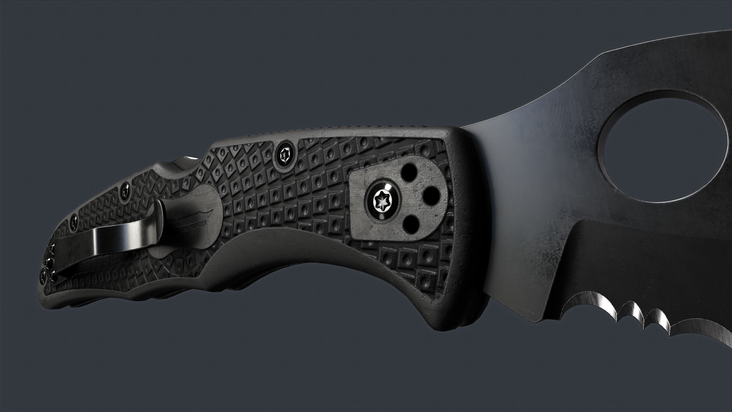 3D model Spyderco Matriarch 2 Lightweight Folding Knife PBR Game Ready ...
