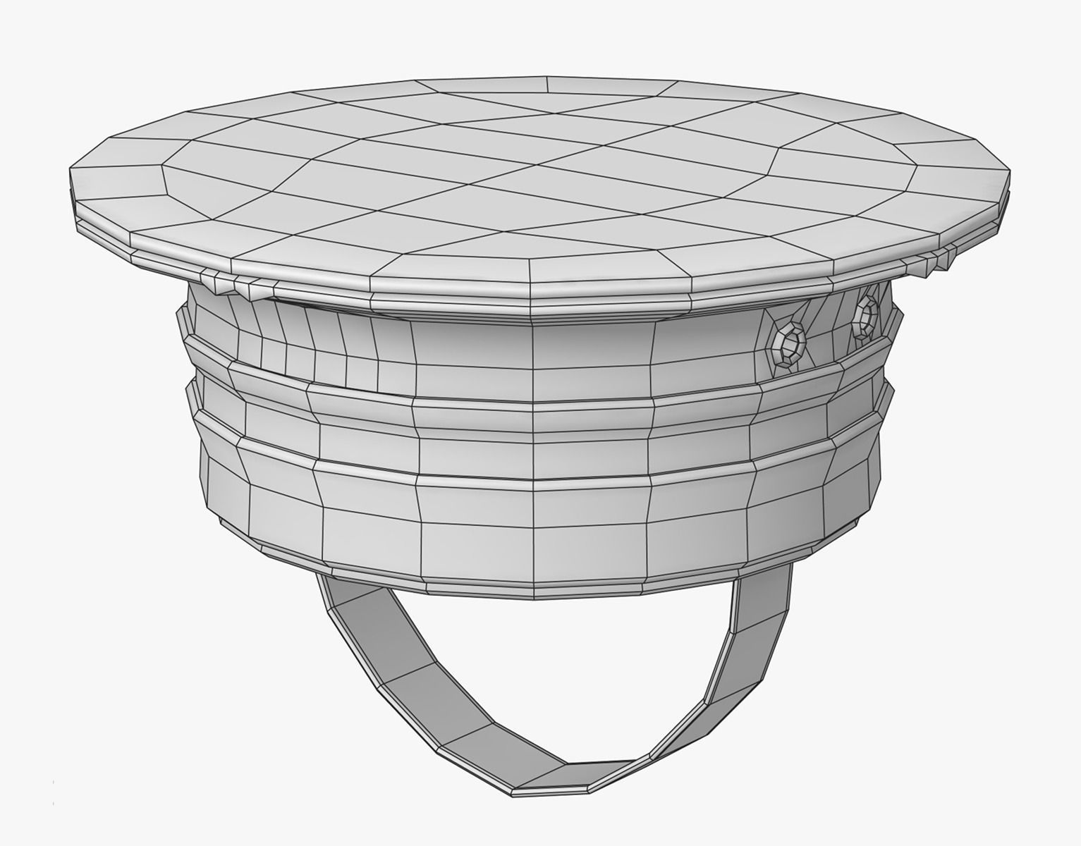 Sailor Hat Lowpoly 3D asset CGTrader