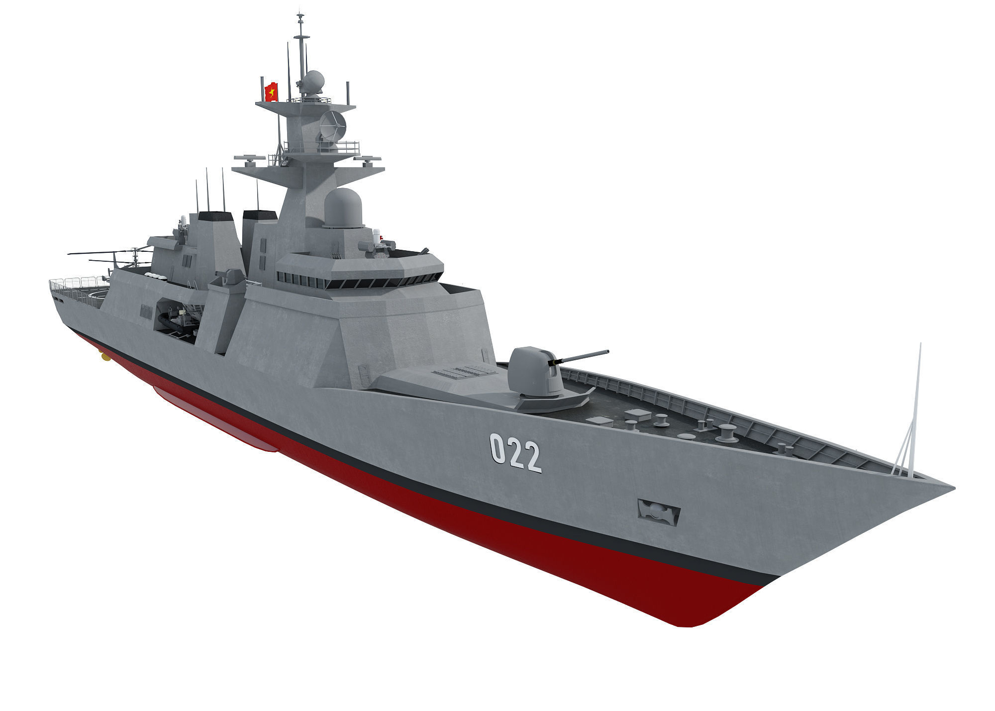 HQ022 battle ship Vietnam 3D CGTrader