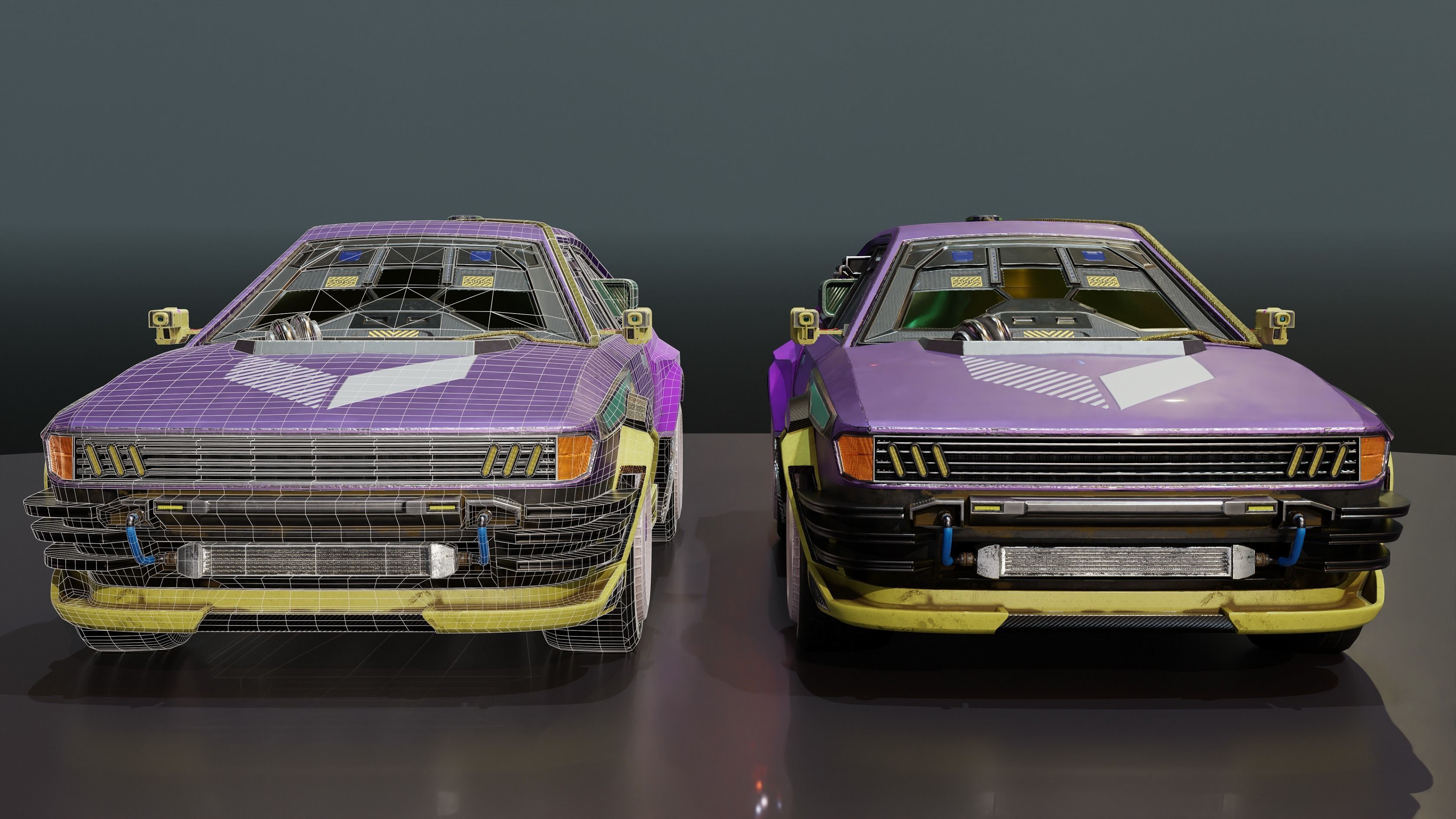 CyberCar car free VR / AR / low-poly 3D model | CGTrader