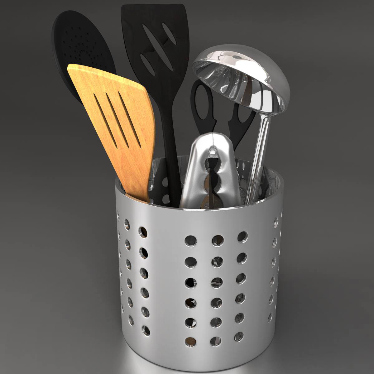 Kitchen utensils kit 3D model CGTrader