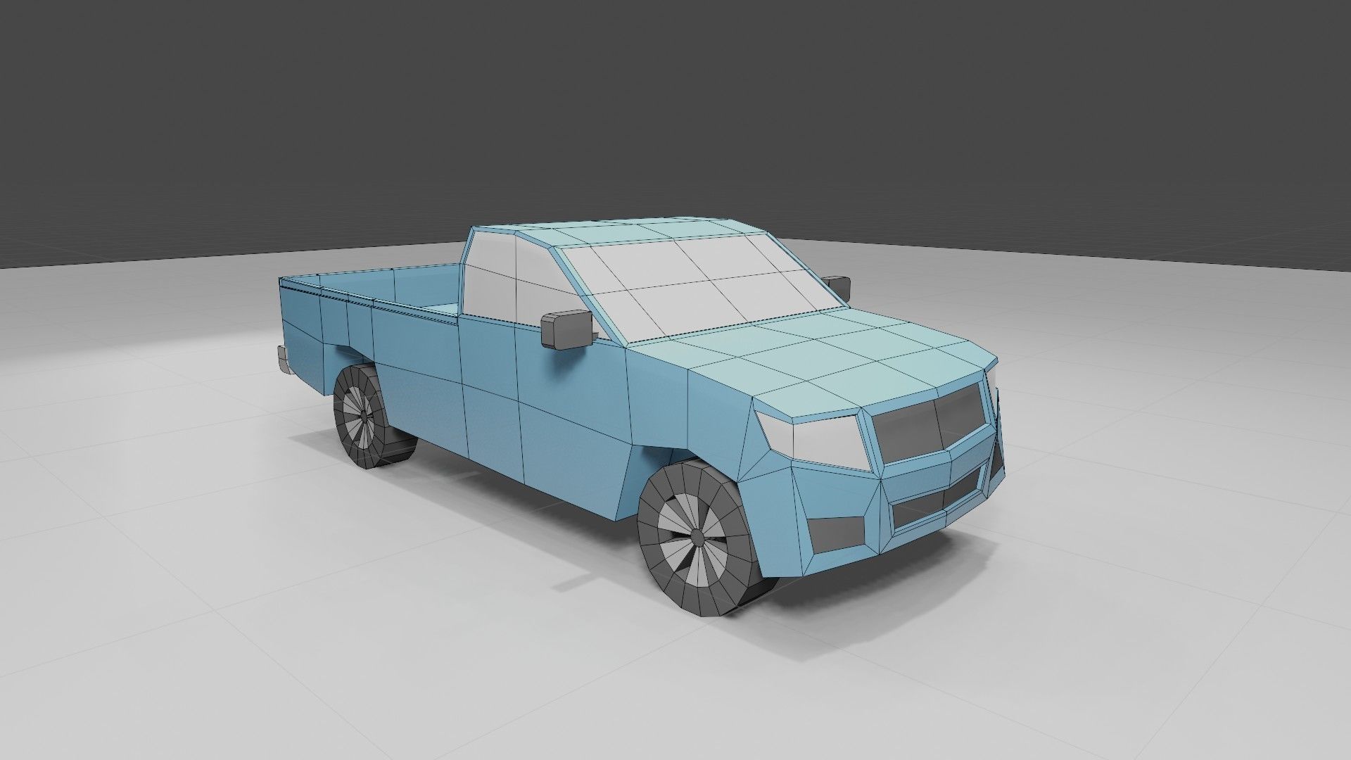 3D model pickup truck model low poly VR / AR / low-poly | CGTrader