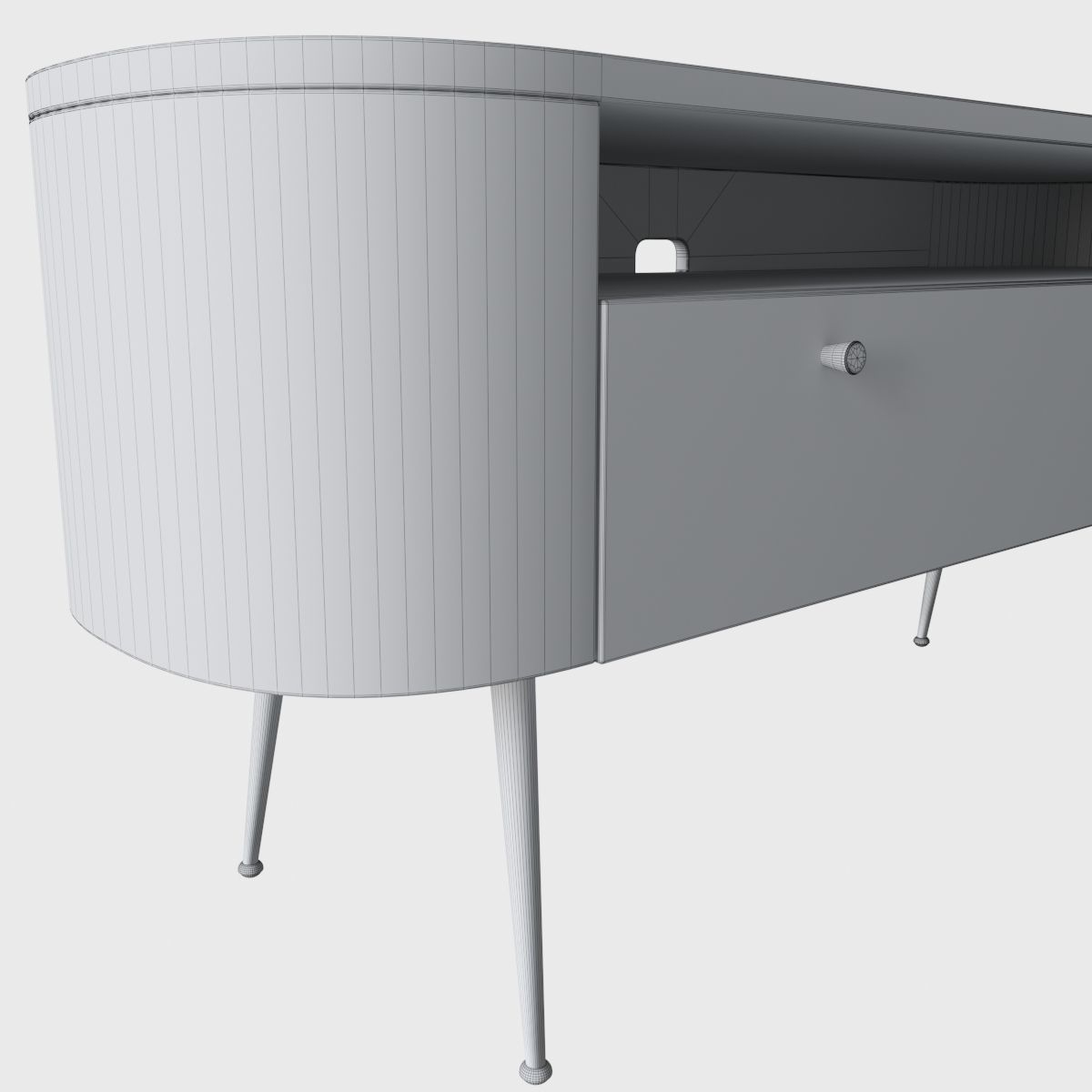 Vintage TV stand TOPIM LaRedoute 3D model CGTrader