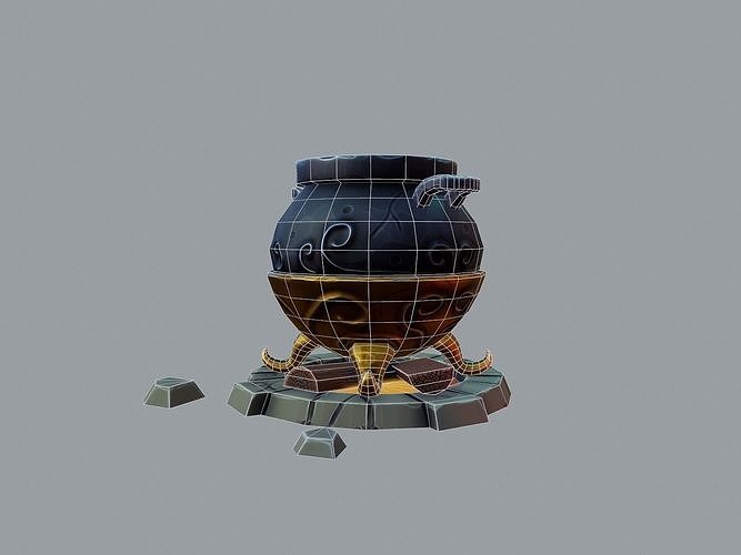 3D model Stylized Cauldron VR / AR / low-poly | CGTrader
