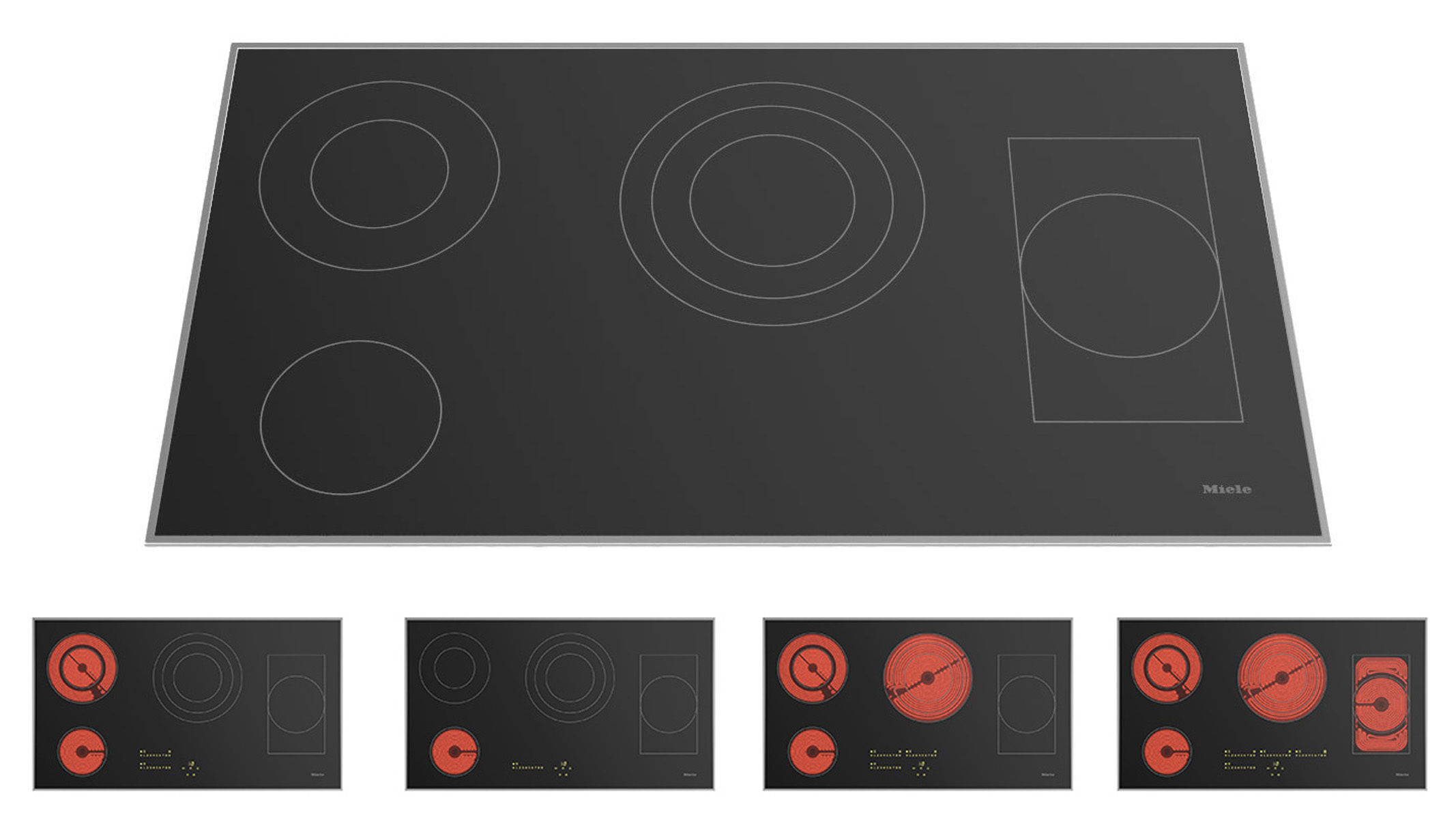 3D asset Electric ceramic hob MIELE KM 6565 FR 942 mm