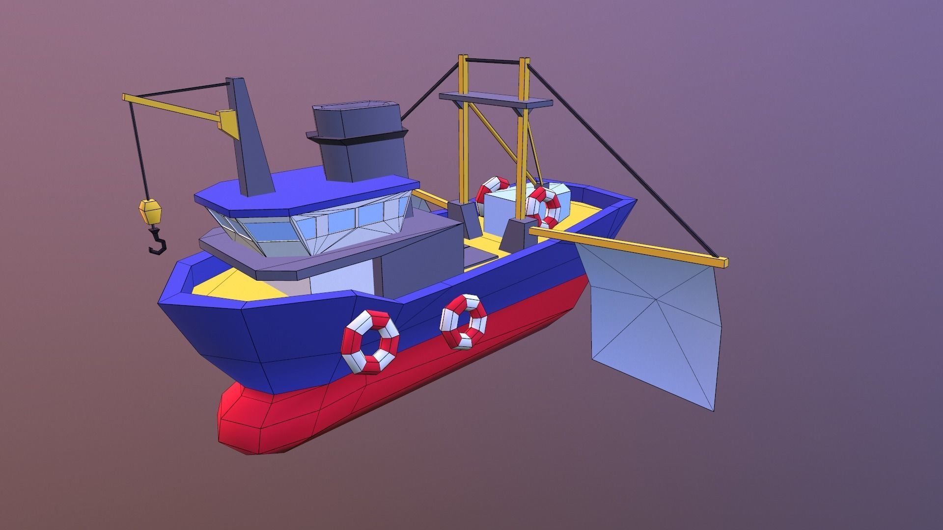 Low poly ship