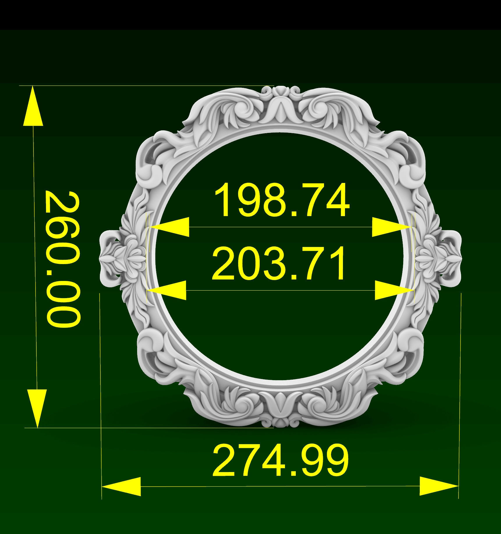 Round Photo Frame 3D model 3D printable CGTrader