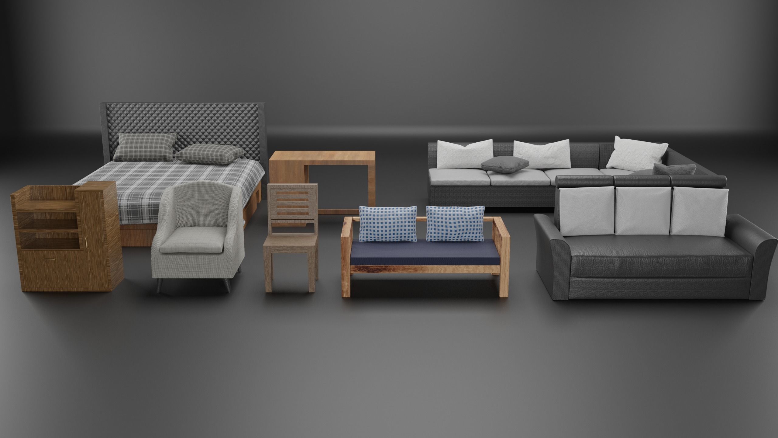 Furniture free 3D model CGTrader