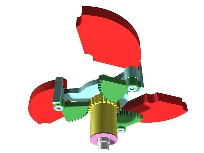 folding flywheel 3D model animated CGTrader