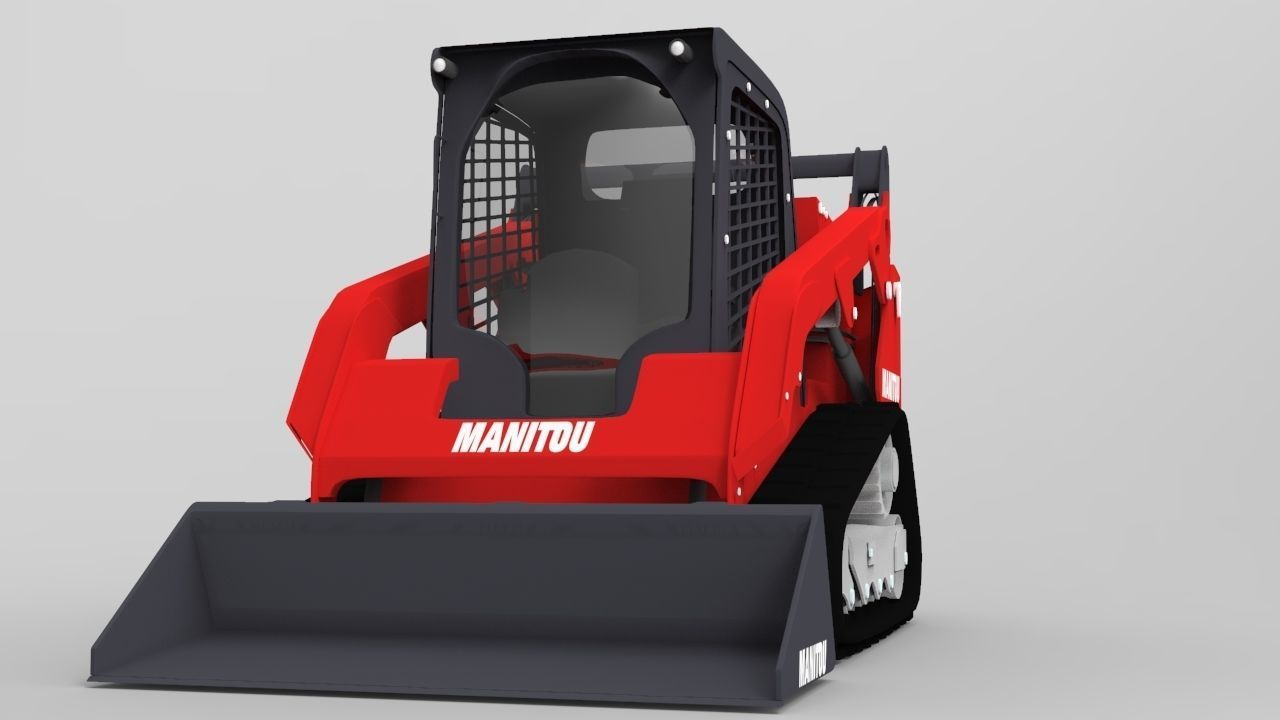 Manitou Skid Steer Loader with Track 3D CGTrader