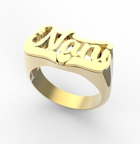 Nami name ring 3D model 3D printable 