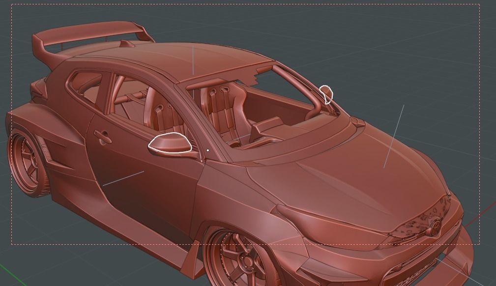 3D model 2021 Toyota GR Yaris Rocket Bunny ADVAN VR / AR / lowpoly CGTrader