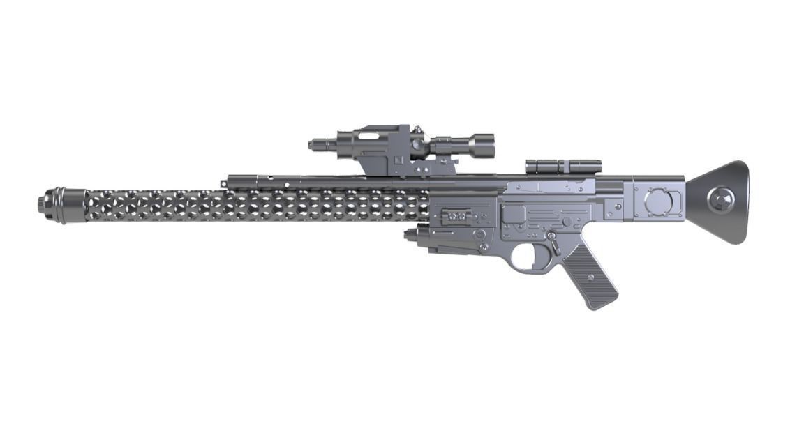 Star Wars Battlefront II DLT20A Blaster Rifle 3D model 3D printable