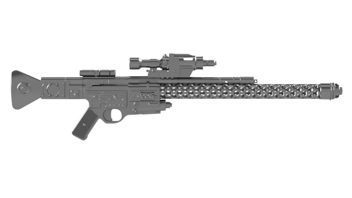 Star Wars Battlefront II DLT20A Blaster Rifle 3D model 3D printable