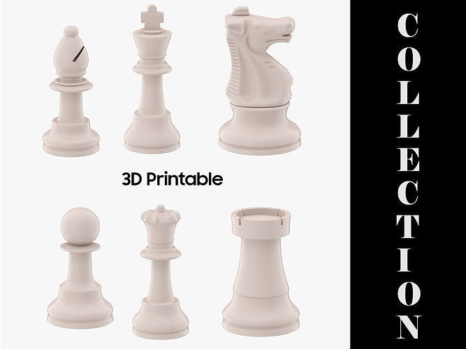 Chess Pieces Collection - 3D Printable 3D model | CGTrader