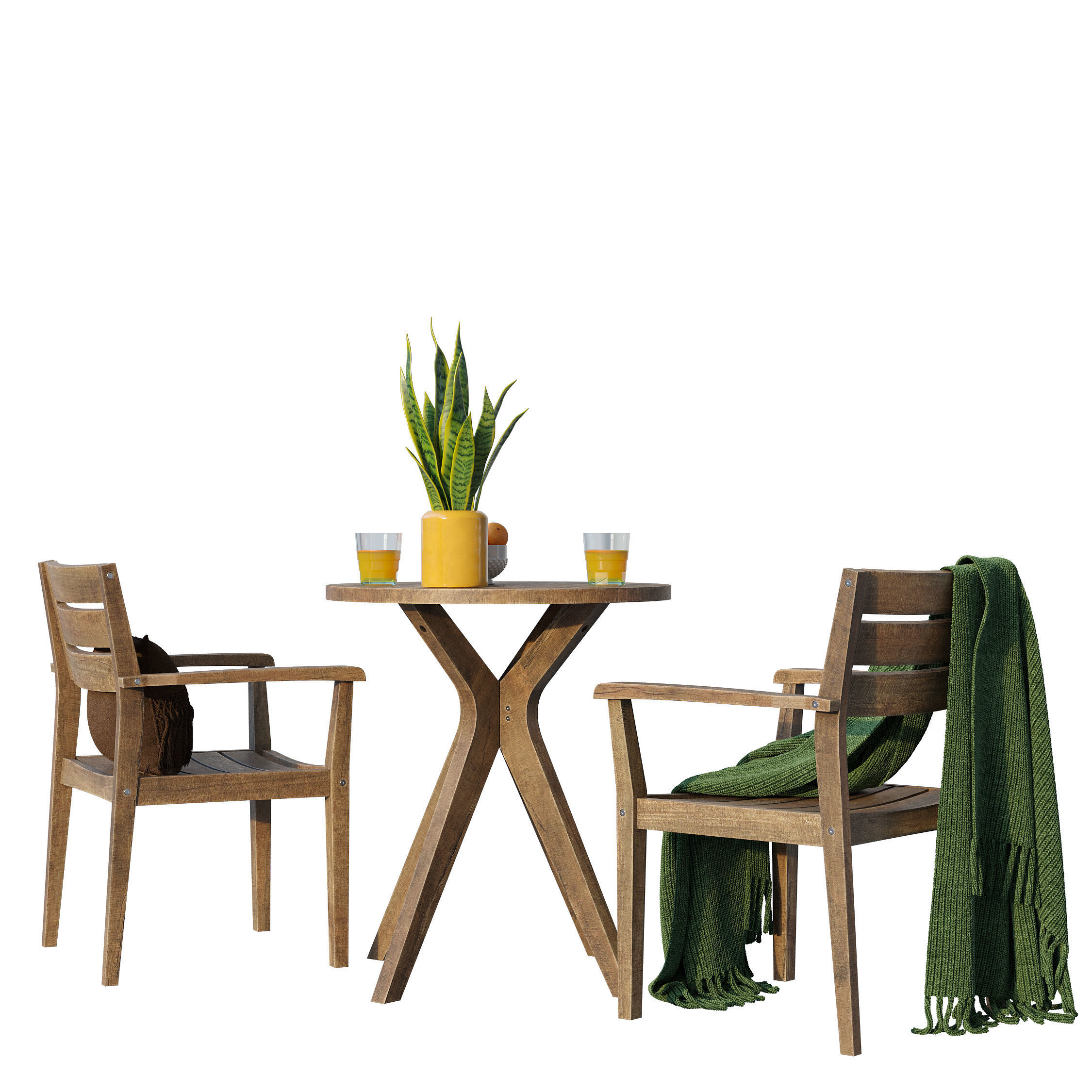 Outdoor table set 3D model CGTrader
