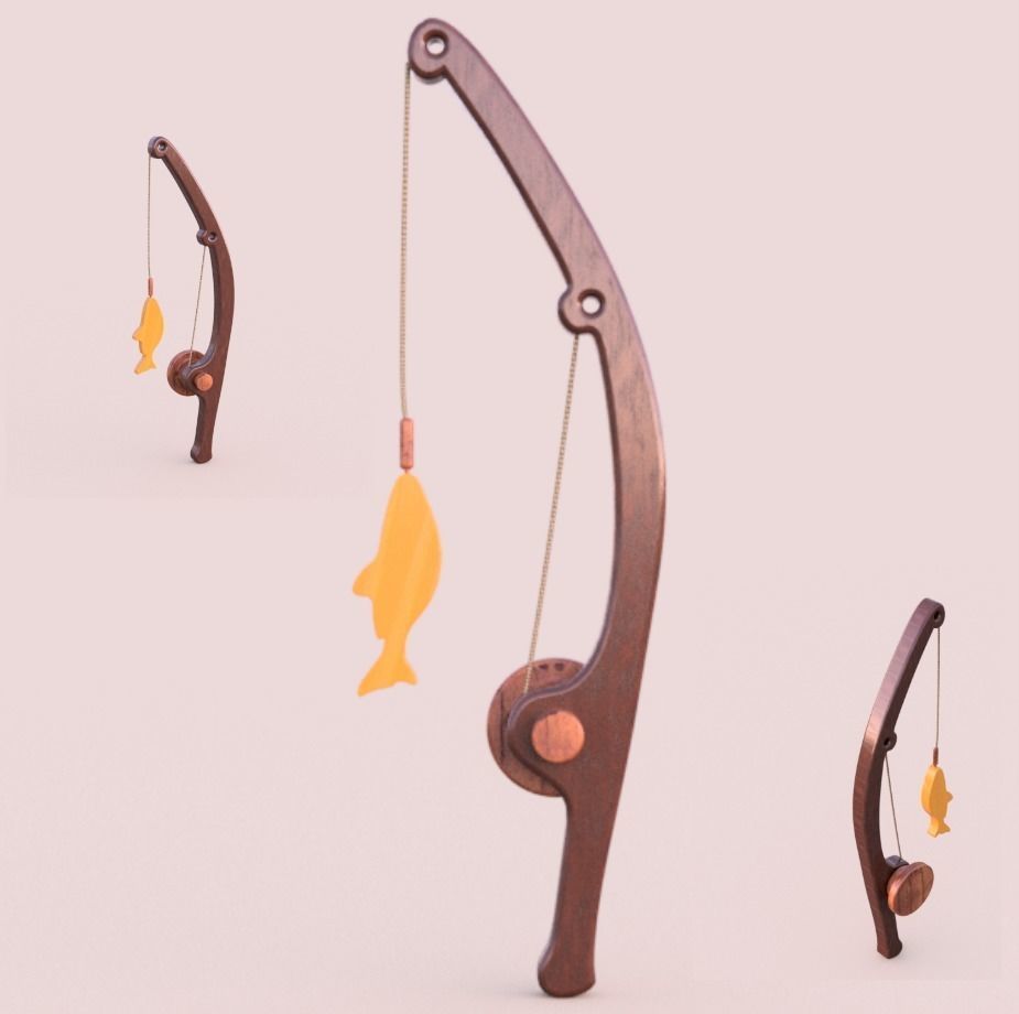 fishing rod 3D model 3D printable | CGTrader