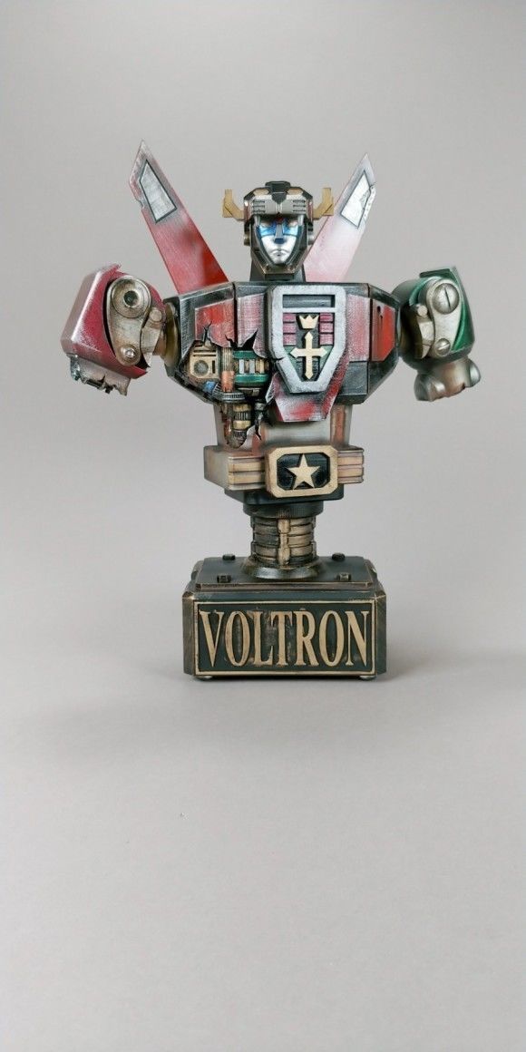 voltron battle damaged bust 3d model