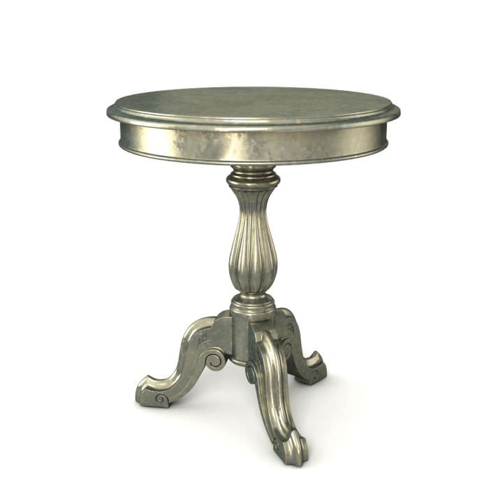 Antique Grey End Table 3D model CGTrader