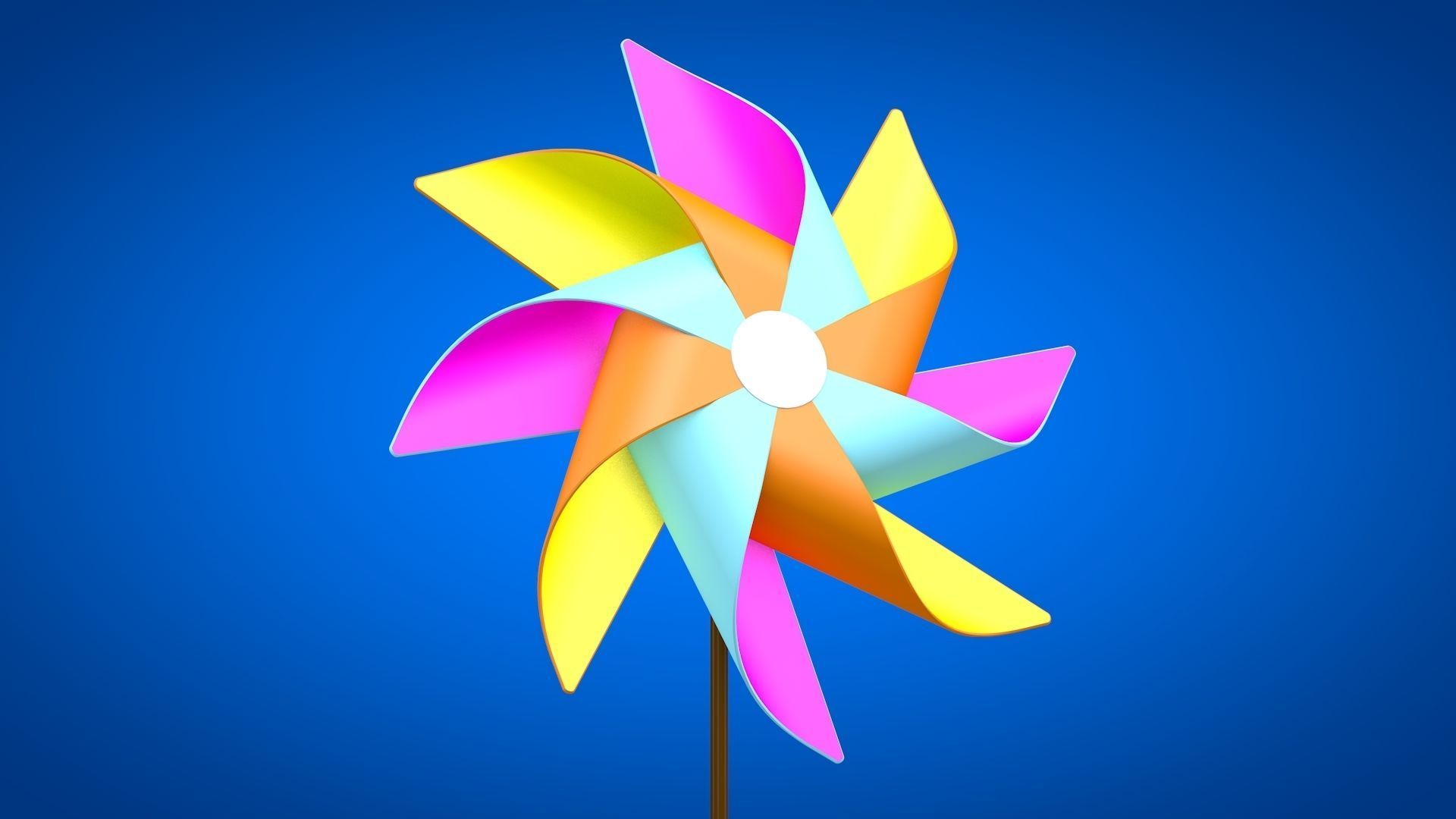 Pinwheel 3D model animated | CGTrader
