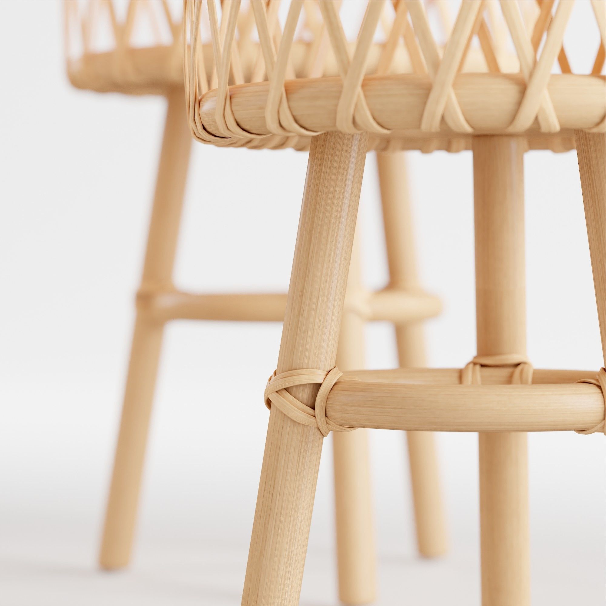 Rattan Standing Planter 3D model CGTrader