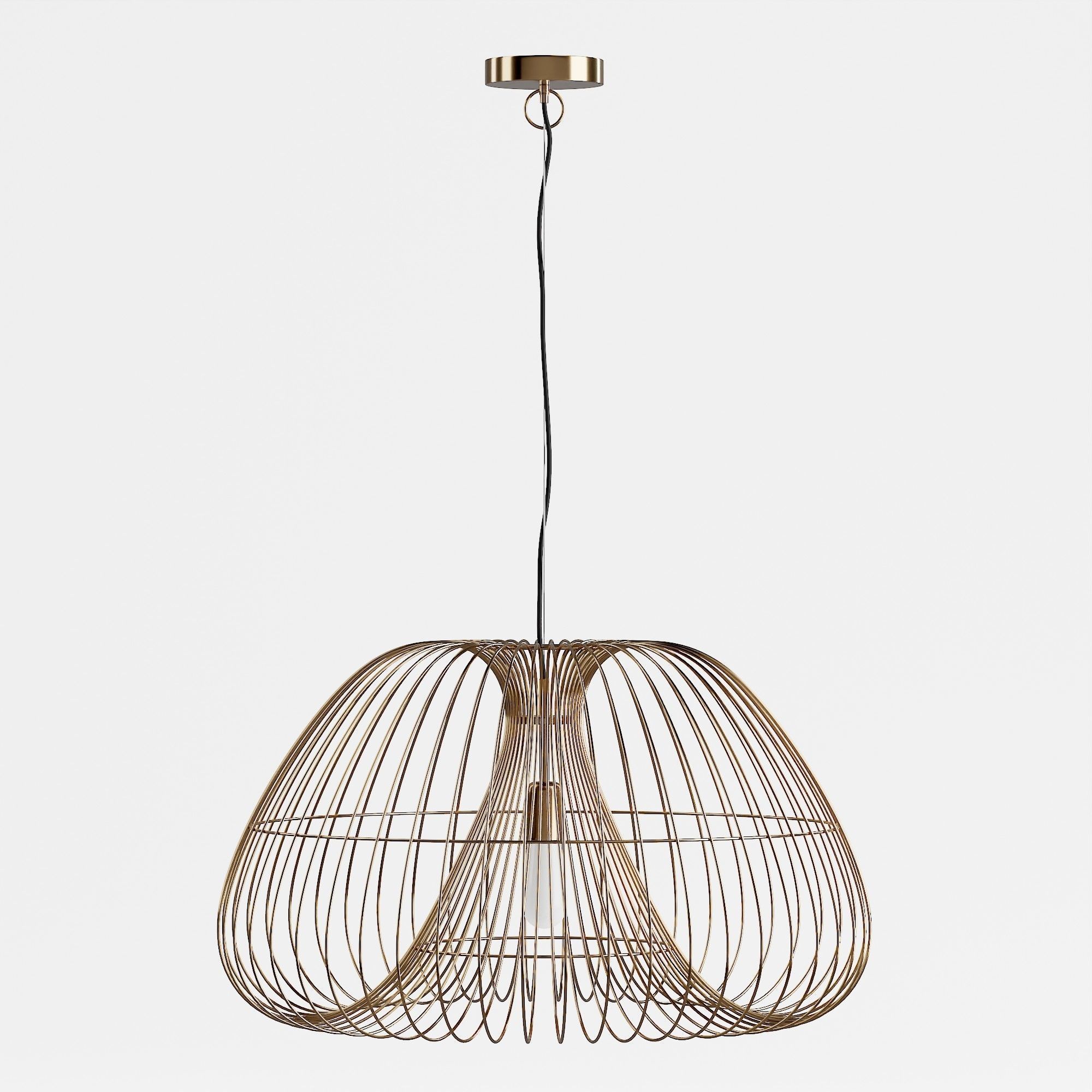 Cosmo Brass Wire Pendant Light 3D model CGTrader