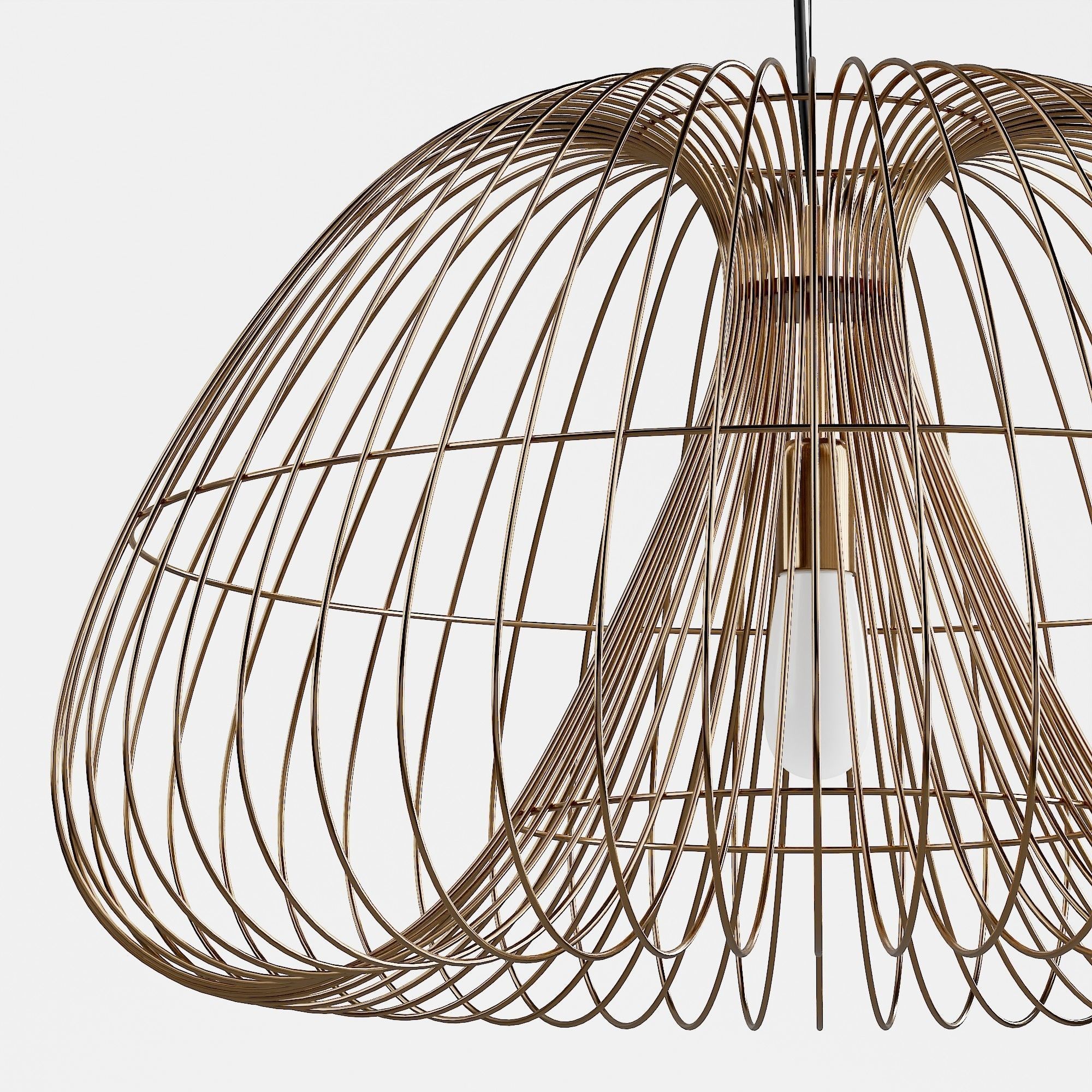 Cosmo Brass Wire Pendant Light 3D model CGTrader